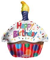 28" Birthday Cupcake Balloon