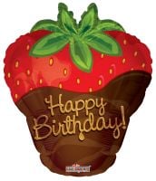 18" Shape Strawberry Birthday Balloon