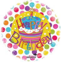 18" Birthday Cake Gellibean Balloon