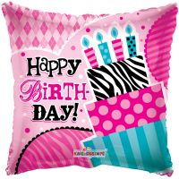 18" Birthday Patterned Cake Balloon