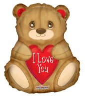 18" Shape I Love You Bear Balloon