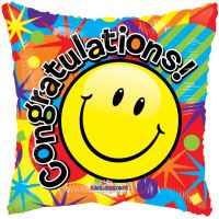 18" Smiley Congratulations Gellibean Balloon