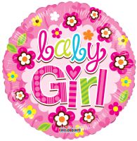 18" Baby Girl Gellibean Balloon