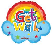 18" Shape Rainbow Get Well Balloon