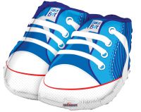 18" Shape Baby Shoes Blue Balloon