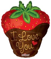 18" Shape I Love You Strawberry Balloon