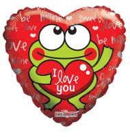 09" I Love You Frog Balloon
