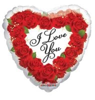 09" Red Roses Wreath Balloon