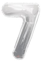 34" Silver Number 7 Balloon