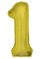 34" Gold Number 1 Balloon