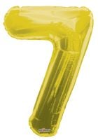 34" Gold Number 7 Balloon