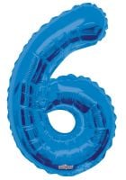 34" Royal Blue Number 6 Balloon