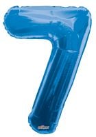 34" Royal Blue Number 7 Balloon