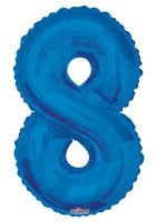 34" Royal Blue Number 8 Balloon