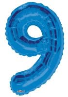 34" Royal Blue Number 9 Balloon