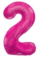 34" Pink Number 2 Balloon