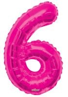 34" Pink Number 6 Balloon