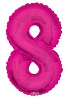 34" Pink Number 8 Balloon