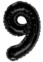 34" Black Number 9 Balloon