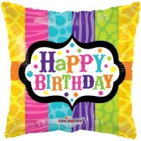 18" Animal Print Birthday Gellibean Balloon
