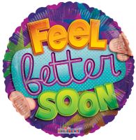 09" Feel Better Soon Holographic Balloon