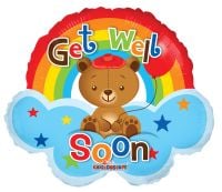 14" Get Well Rainbow Mini Shape Balloon