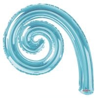 Kurly Spiral Light Blue Balloon