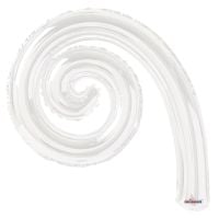Kurly Spiral White Balloon