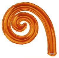 Kurly Spiral Orange Balloon