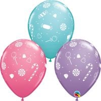 11" Candles and Confetti Assortment (50pcs) Balloons