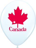 11" Patriotic Maple Leaf (50pcs) Balloons