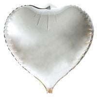 18" 3D Heart Silver Balloon