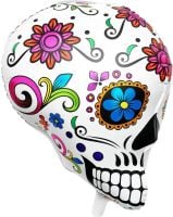 24" 3D Sugar Skulls Pink Flowers Balloon