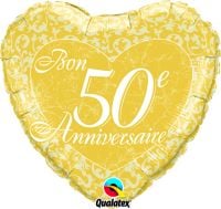 18" Bon 50e Anniversaire Balloon