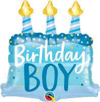 14" Birthday Boy Cake and Candles Balloon