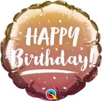 04" Birthday Gold and Rose Gold Ombre Balloon