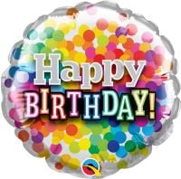 04" Birthday Rainbow Confetti Balloon