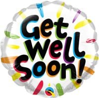 04" Get Well Soon Colorful Burst Balloon