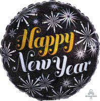 18" Iridescent New Year Pizazz Balloon