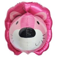 20" 3D Lion Head Pink Balloon