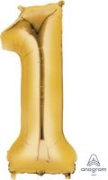 34" Gold Number 1 Balloon