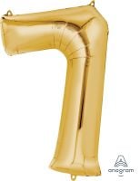 34" Gold Number 7 Balloon