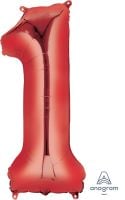 34" Red Number 1 Balloon
