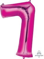 34" Pink Number 7 Balloon