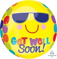 Orbz Bright Sunny Get Well Soon Balloon