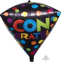 UltraShape Diamondz Bright Dots Congrats Balloon