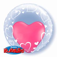 Deco Bubble 24" Stylish Hearts Balloon