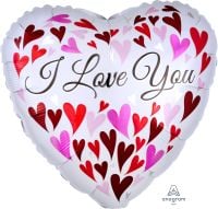 18" Love You Happy Hearts Balloon