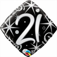 18" 21 Elegant Sparkles and Swirls Balloon