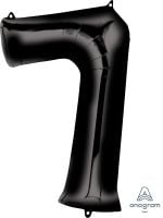 34" Black Number 7 Balloon
